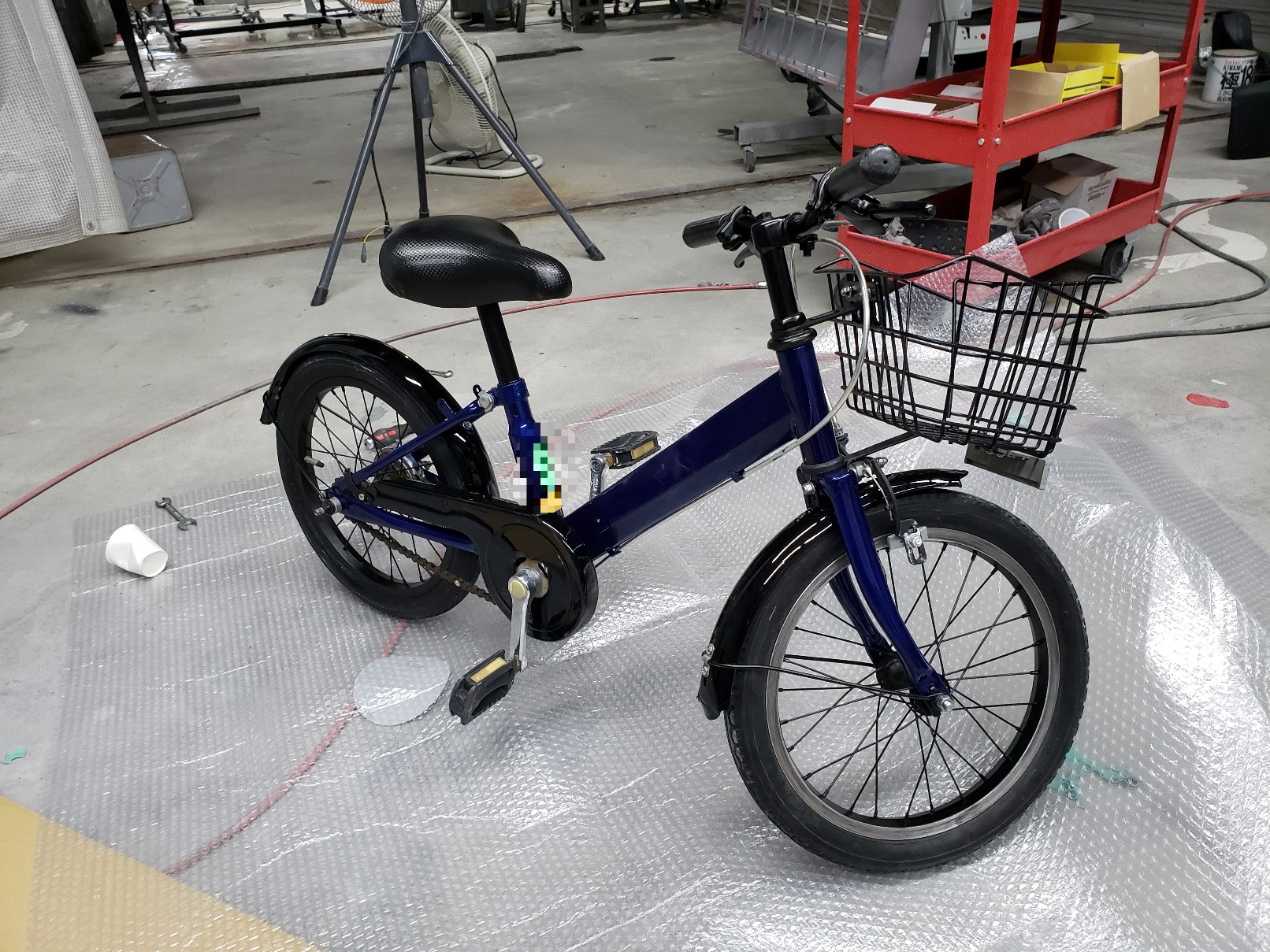子供の自転車塗装