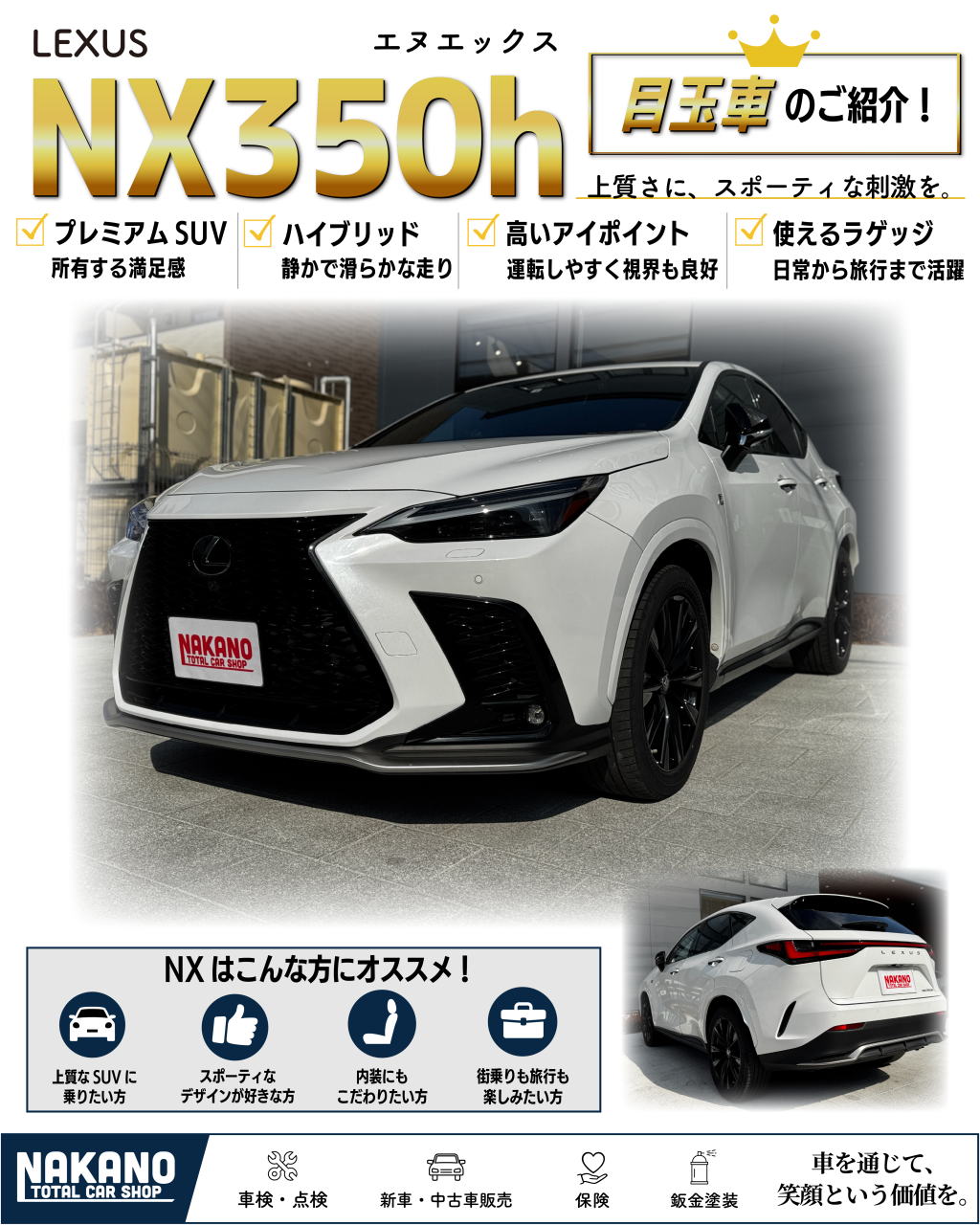 目玉車📣【LEXUS NX】をご紹介